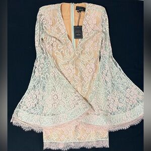 Michael Costello × Revolve Moseley Lace Mini Dress NWT Wedding NYE Holiday